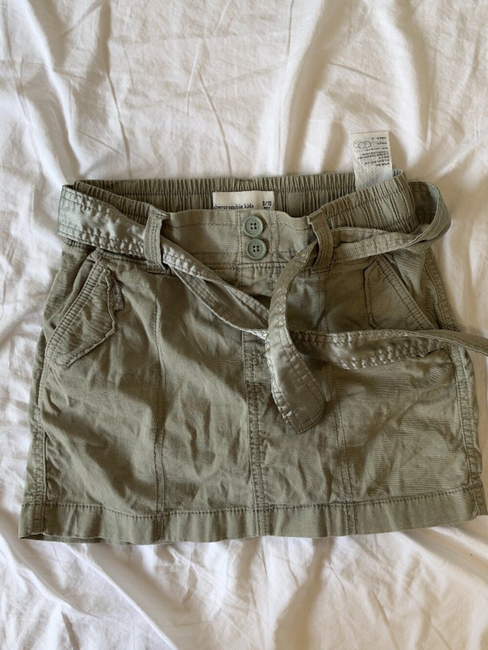 Abercrombie Kids Green Utility Cargo Skirt Size 8/10